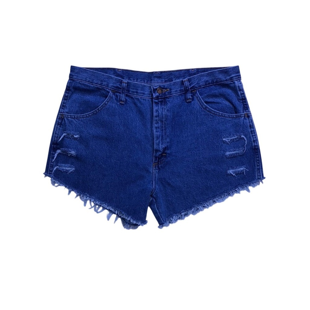 Rustler Denim Shorts Womens 38 Blue Distressed Cut Off Jean Shorts